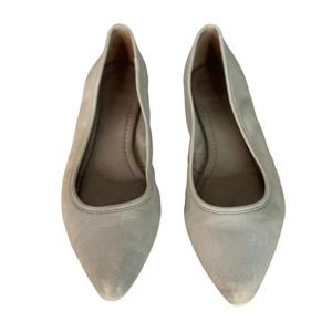 Frye Shoes Womens 7.5M‎ Ash Gray Regina Ballet Flat Leather Neutral Minimalist